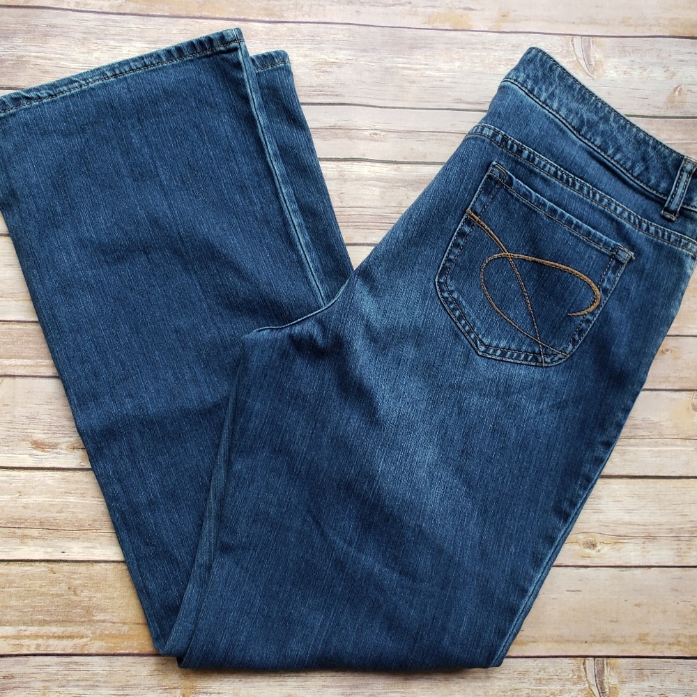 Chico's Platinum 2.5 14 Blue Jeans Soft Pants EUC
